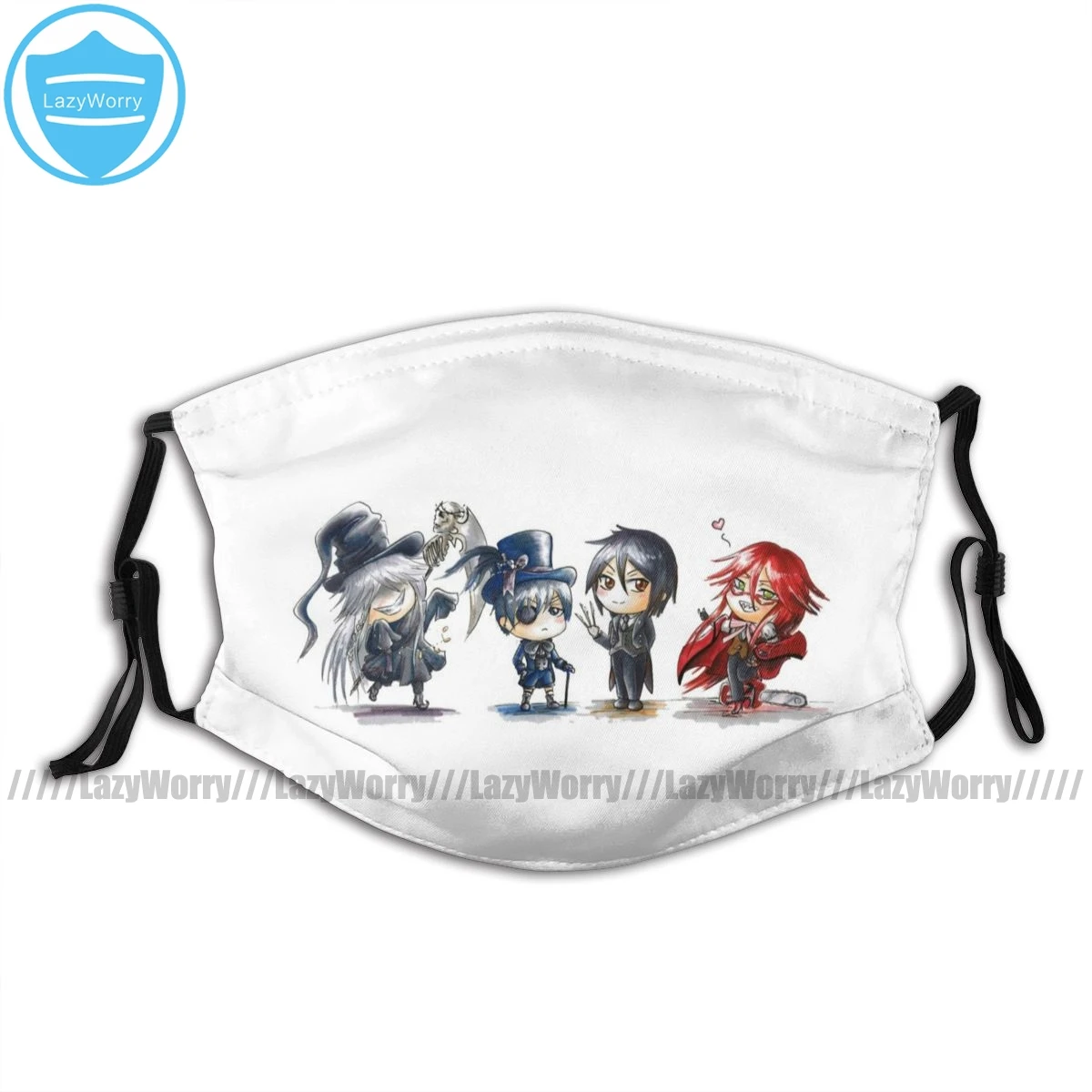 

Маска для лица Kuroshitsuji Chibi маска для лица Красивая взрослая Kawai с фильтрами маска