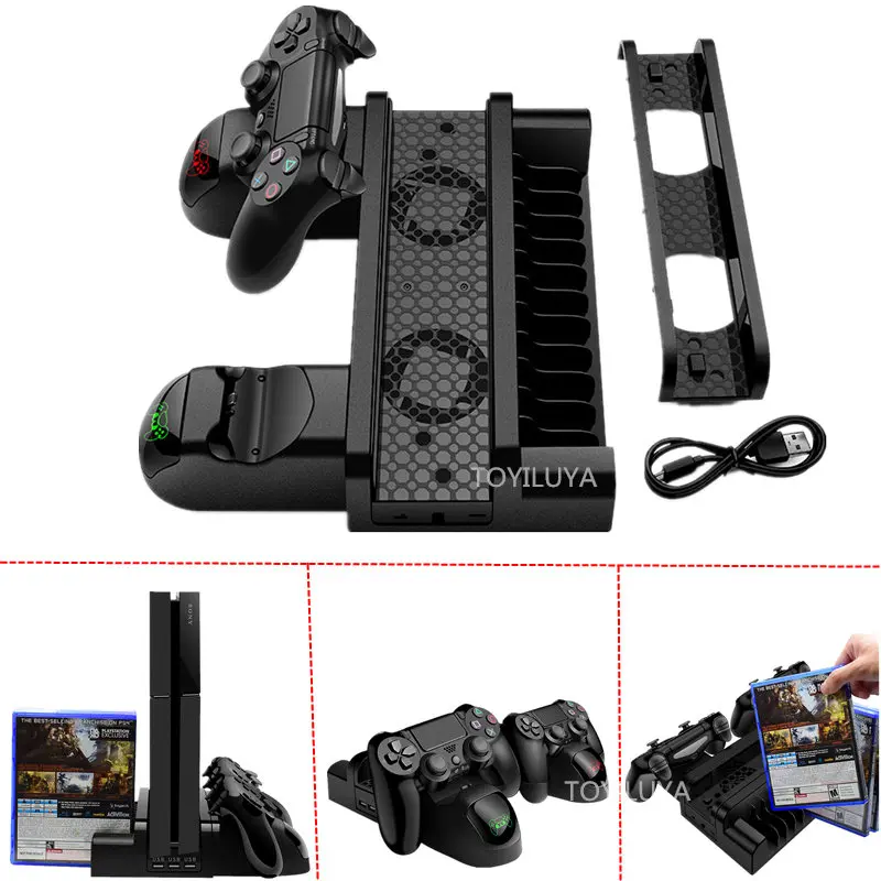 3 в 1 многофункциональная двойная зарядная станция Док-станция с охлаждающим