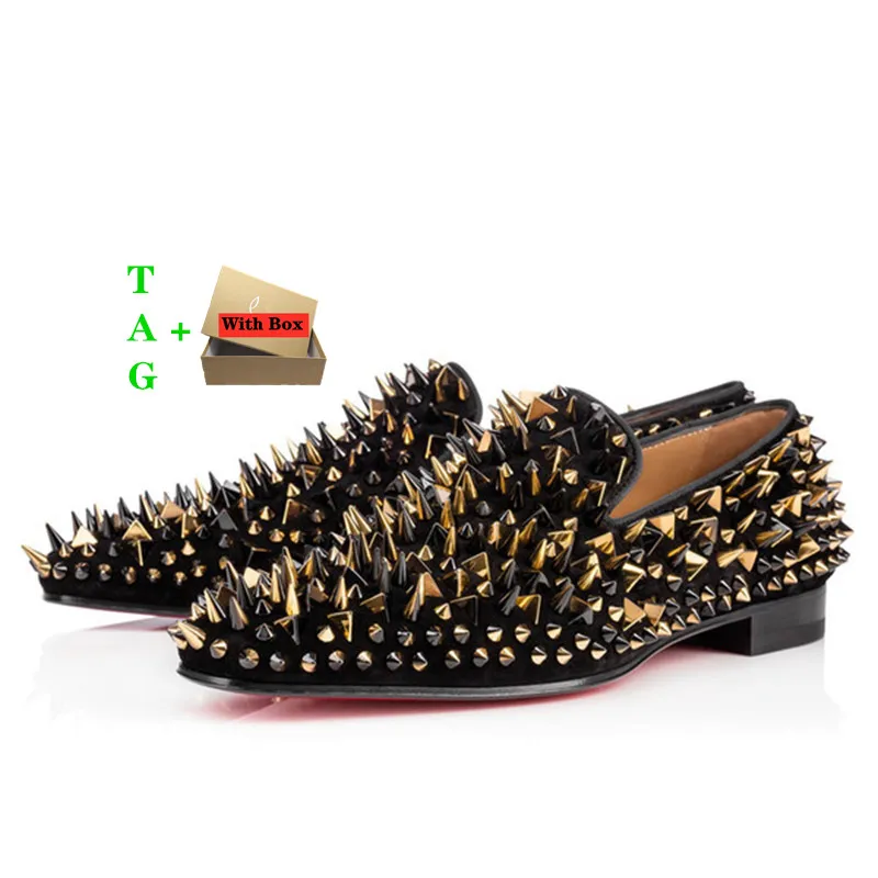 

Red Bottom Shoe Men Brand Patent Luxury Spikes Genuine Leather Dress Shoes Designer Rivets Mens Business Banquet Shoes