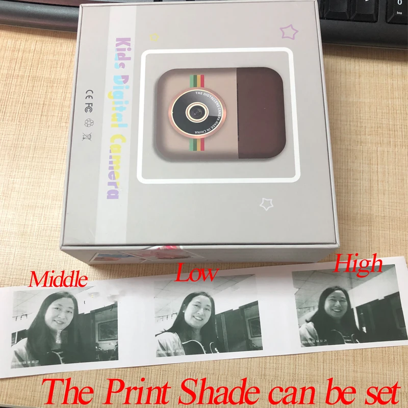 Câmera de impressão instantânea para crianças, vídeo