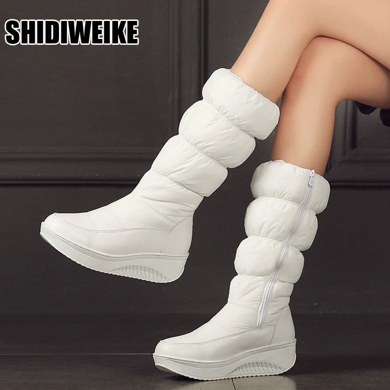 

Women snow boots platform shoes winter boots thick plush waterproof non-slip mid-calf boots women winter shoes botas mujer
