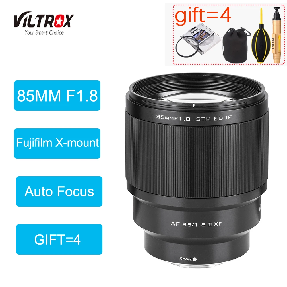 Объектив VILTROX с фиксированным фокусом 85 мм F1.8 Mark II STM AF портретный основной