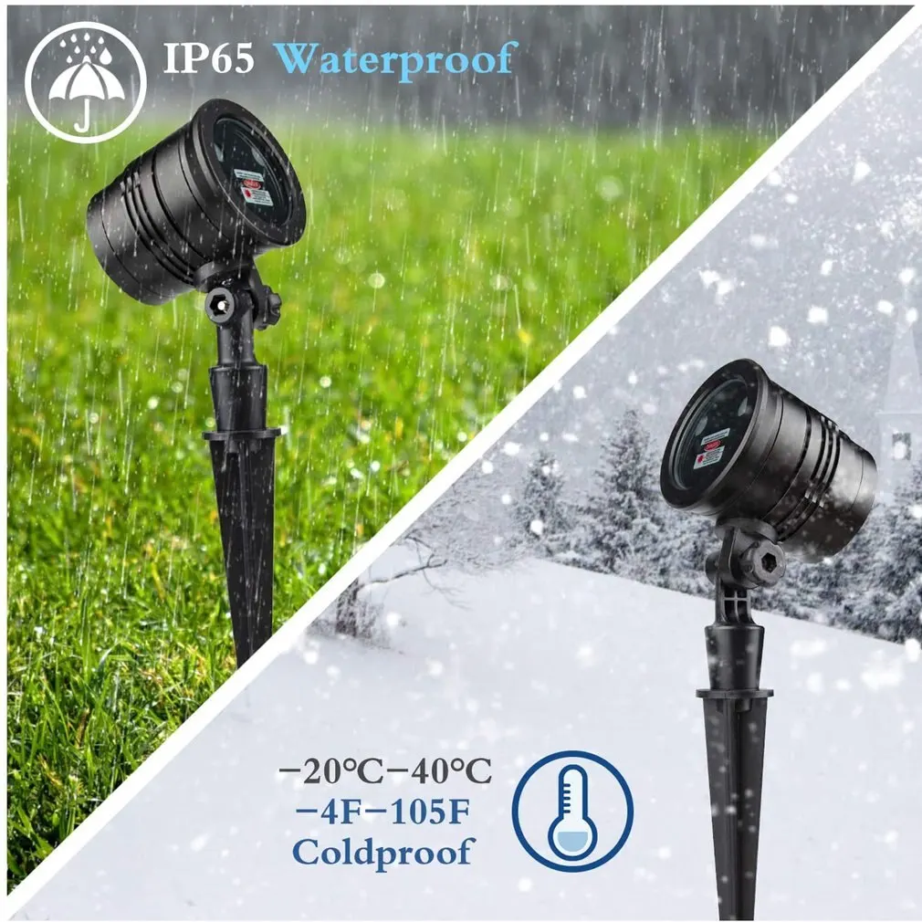 

Outdoor Lawn Decorative Lamp Projection Durable Lamp Aluminum Alloy Laser Two-color Waterproof Lamp