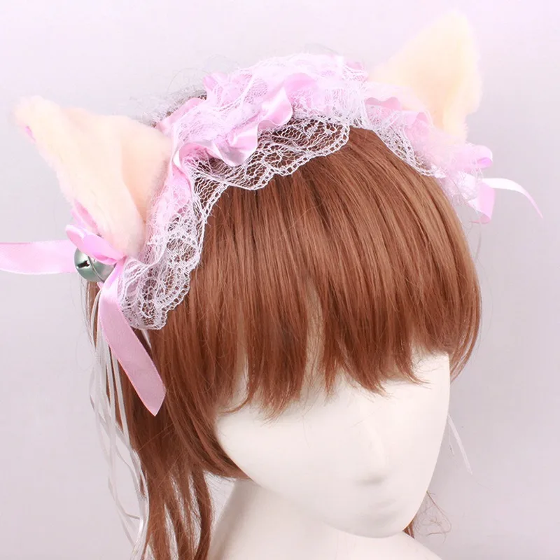 

5Colors Fur Head Band Headwear Sexy Cat Ears Hairband Long Girls Kid Cartoon Hair Accessories For Women Party Christmas Headband