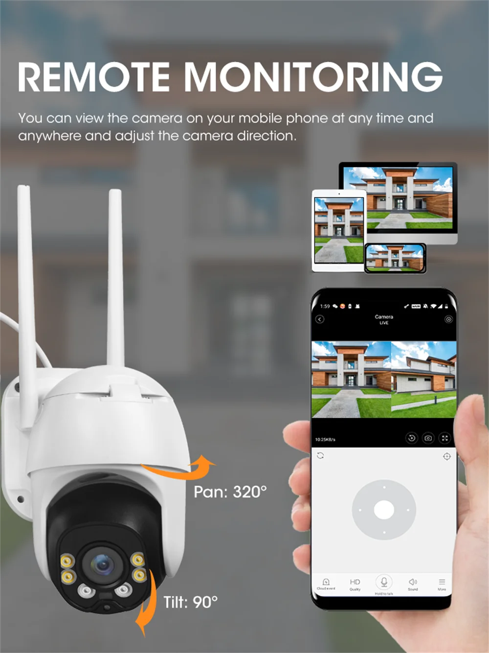 IP-камера HOTCAM 2 Мп Wi-Fi 1080P HD Full Color PTZ водонепроницаемая 4G | Безопасность и защита