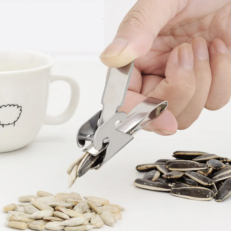 Creativity Simplicity Stainless steelSheller Nuts Opener Melon Seed Plier Clamp Pistachio Opener Sunflower Seeds  Kitchen Tools
