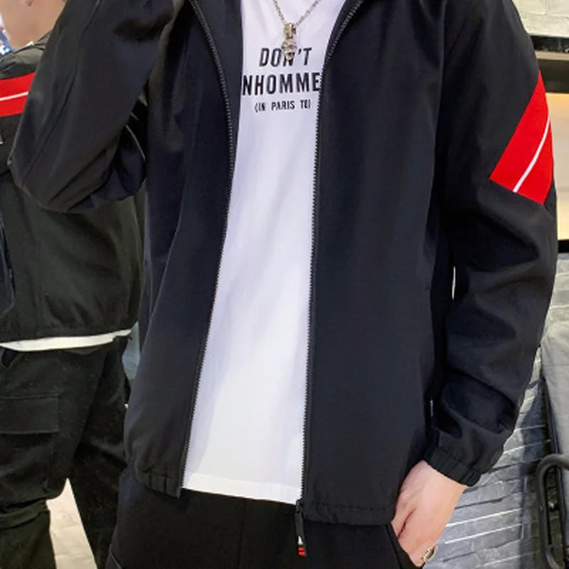 Men's Hooded Jackets Patchwork vintage Block Pullover bomber Jacket Tracksuit Coat big size Men Hip Hop Streetwear windbreaker | Мужская