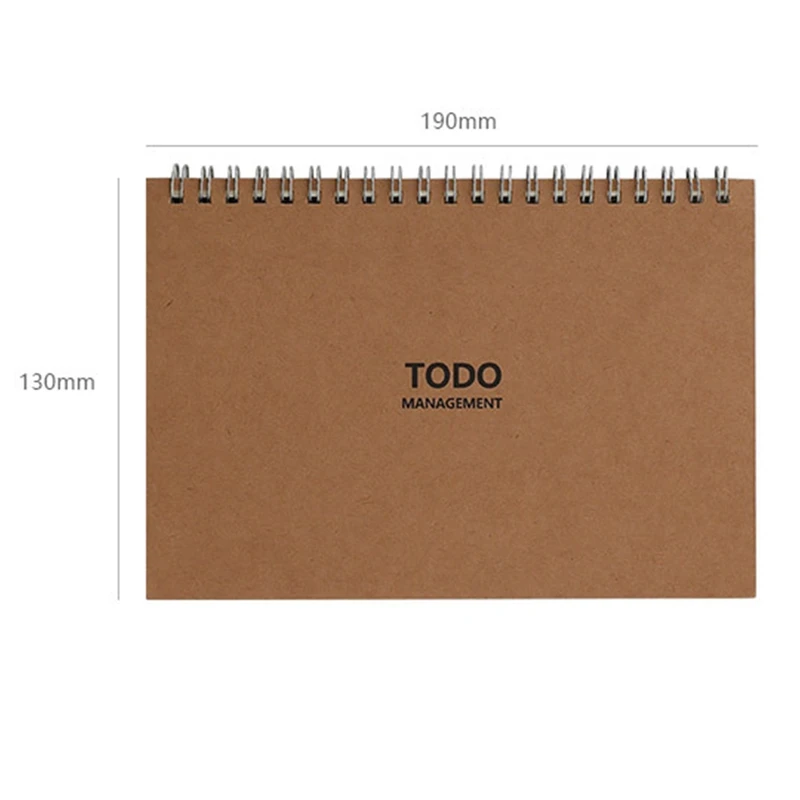 

Daily Plan Notebook Work Efficiency Manual Plan Book Coil Loose-Leaf Notebook Office School Stationery Kraft Paper Cover