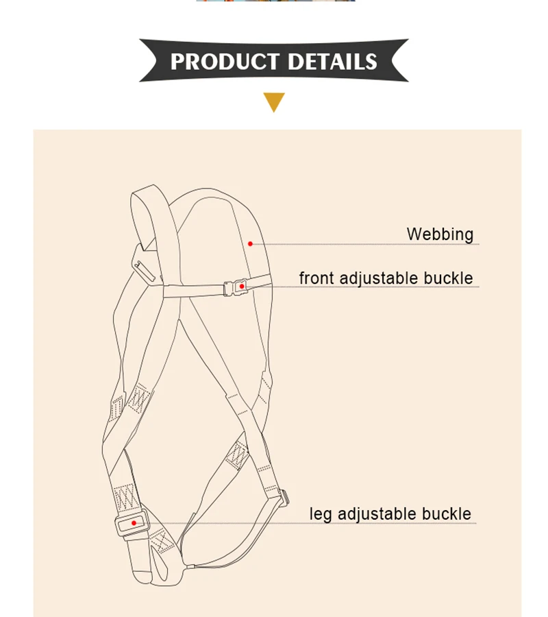 Защита от падения система безопасности с 5 точками полный корпус защита