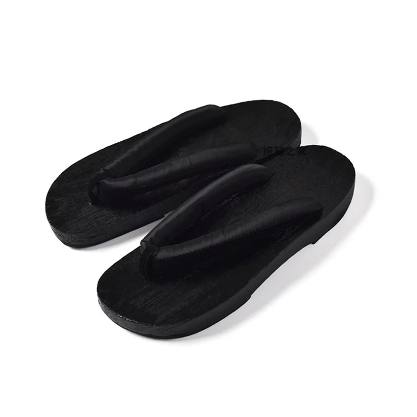 Шлепанцы унисекс с круглым носком для мужчин и женщин деревянные тапки из