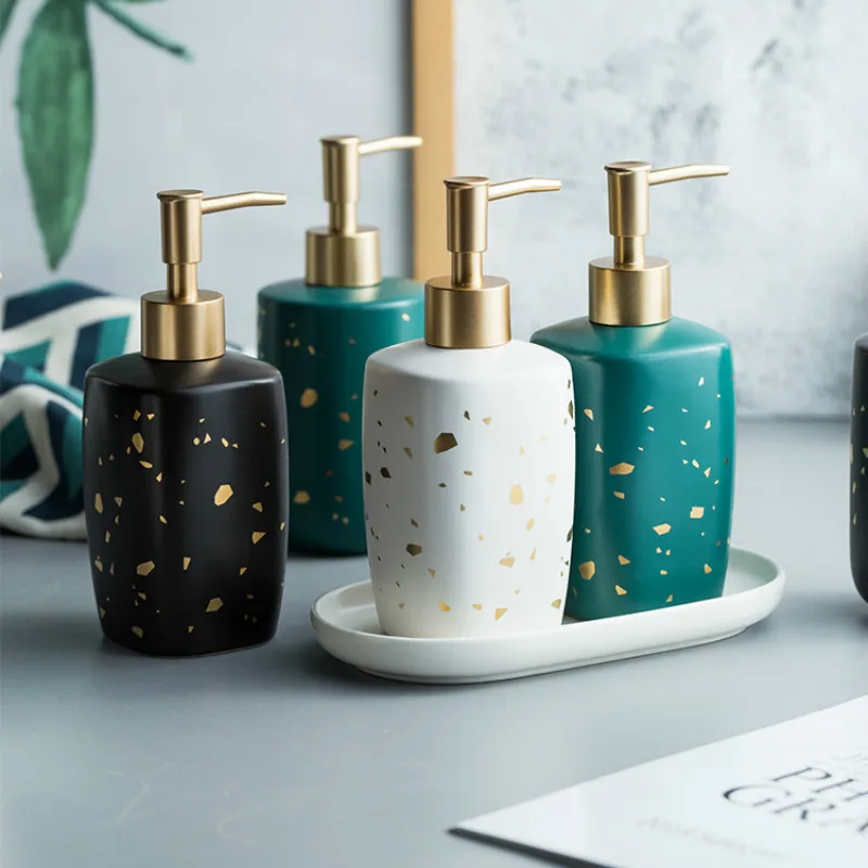 Мрамор Керамика для дезинфицирующего средства рук Бутылка лосьона ванной