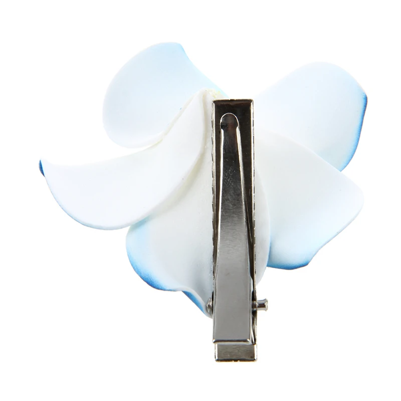 Women Girls Plumeria Flower Foam Hair Clip - Blue | Бытовая техника