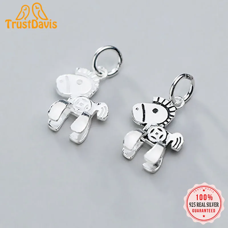 

TrustDavis Real 925 Стерлинговое Серебро, модные милые аксессуары ручной работы DIY, ювелирные изделия, оптовая продажа D153