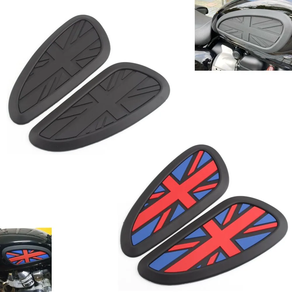 

Retro Motor Cafe Racer Gas Fuel Tank Sticker Protector Sheath Knee Tank pad Grip Decal For Turimph T100 Interceptor 650