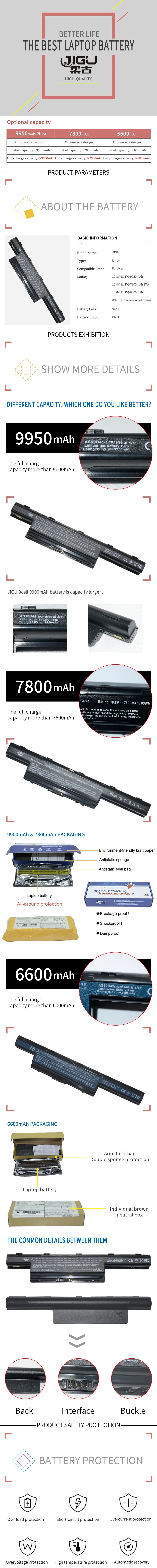JIGU ноутбука Батарея AS10D31 AS10D51 AS10D81 AS10D75 AS10D61 AS10D71 для acer Aspire 4741 5742 г 5552 7741 V3-571G