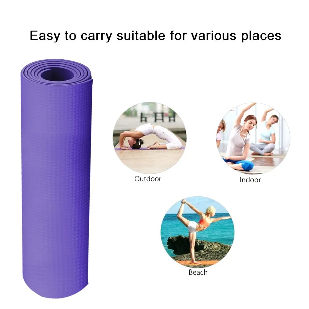 

4MM Thick Durable Yoga Mat with Position Line Non Slip Carpet Mat For Beginner Environmental Fitness Gymnastics Mats 2021