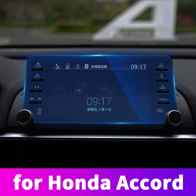 

For 10th Honda Accord 2018 2019 Instrument panel navigation display tempered protective film control car GPS screen stickers