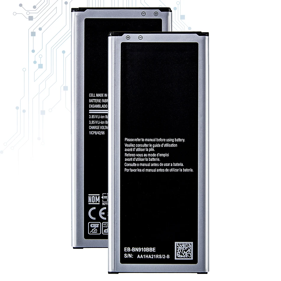 

Battery EB-BN910BBE EB-BN910BBK For Samsung Galaxy NOTE4 N910a N910V N910C NOTE 4 N910u N910F N910H Bateria Batteries