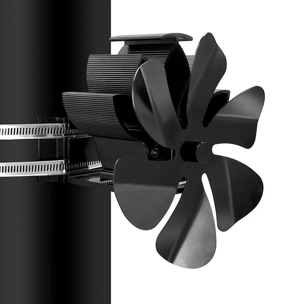Улучшенный семейный вентилятор для камина с 6 лопастями работающий от нагрева
