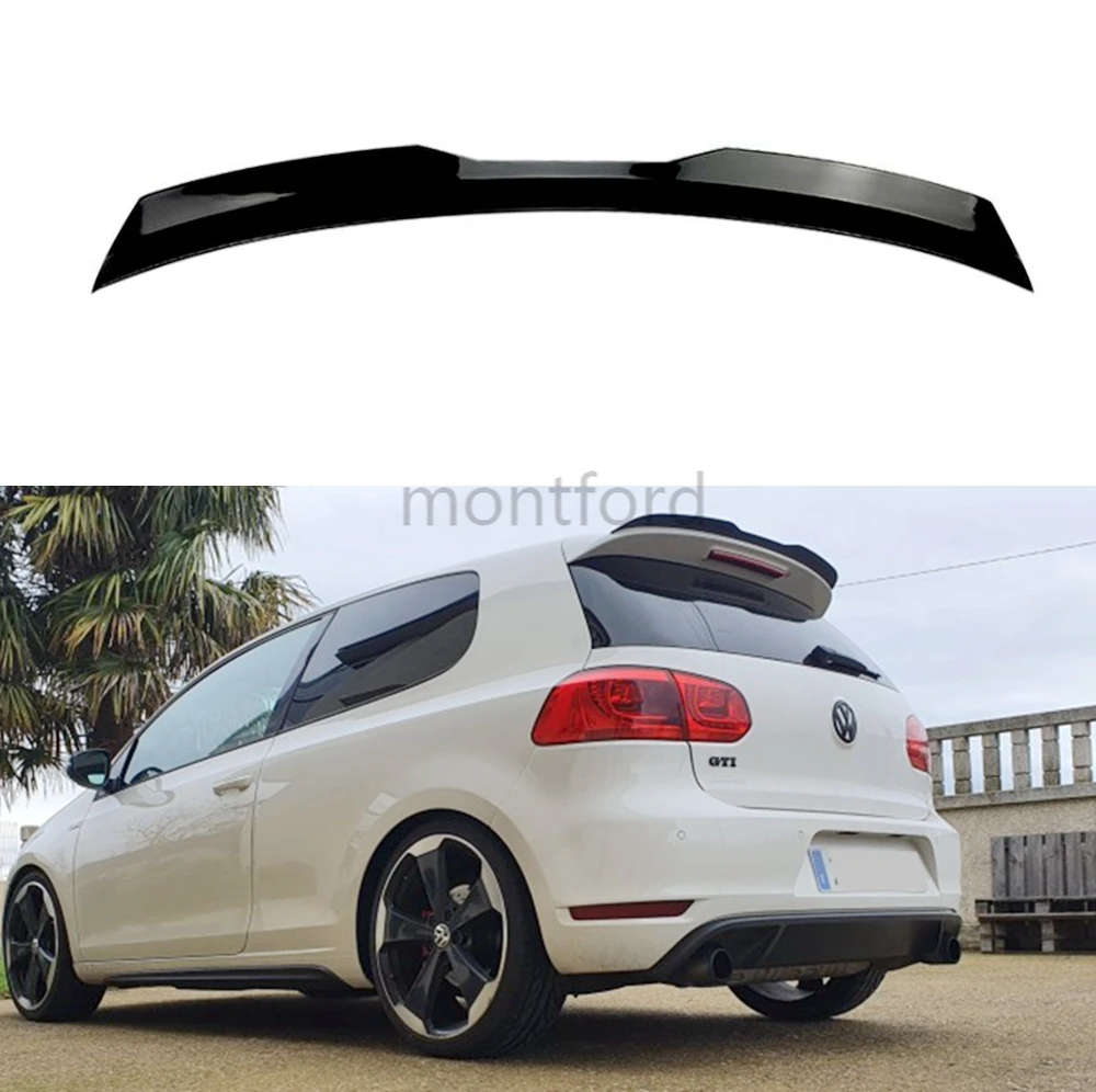 

Автомобиль Стайлинг для Volkswagen GOLF MK6 GTI спойлер 2010-2013 GOLF 6 GTI Спойлер ABS материал глянцевый черный цвет задний спойлер крыло