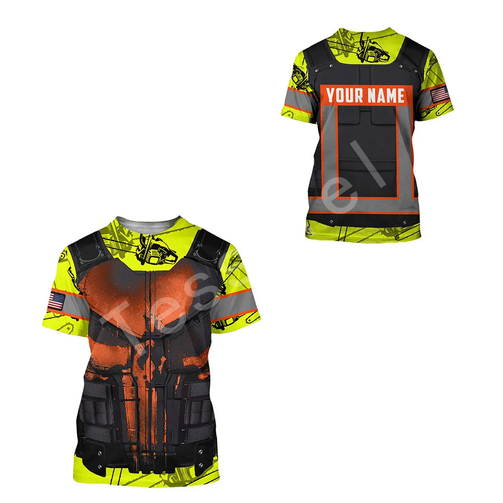 Футболка с 3D-принтом круглым вырезом и коротким рукавом в стиле Харадзюку -