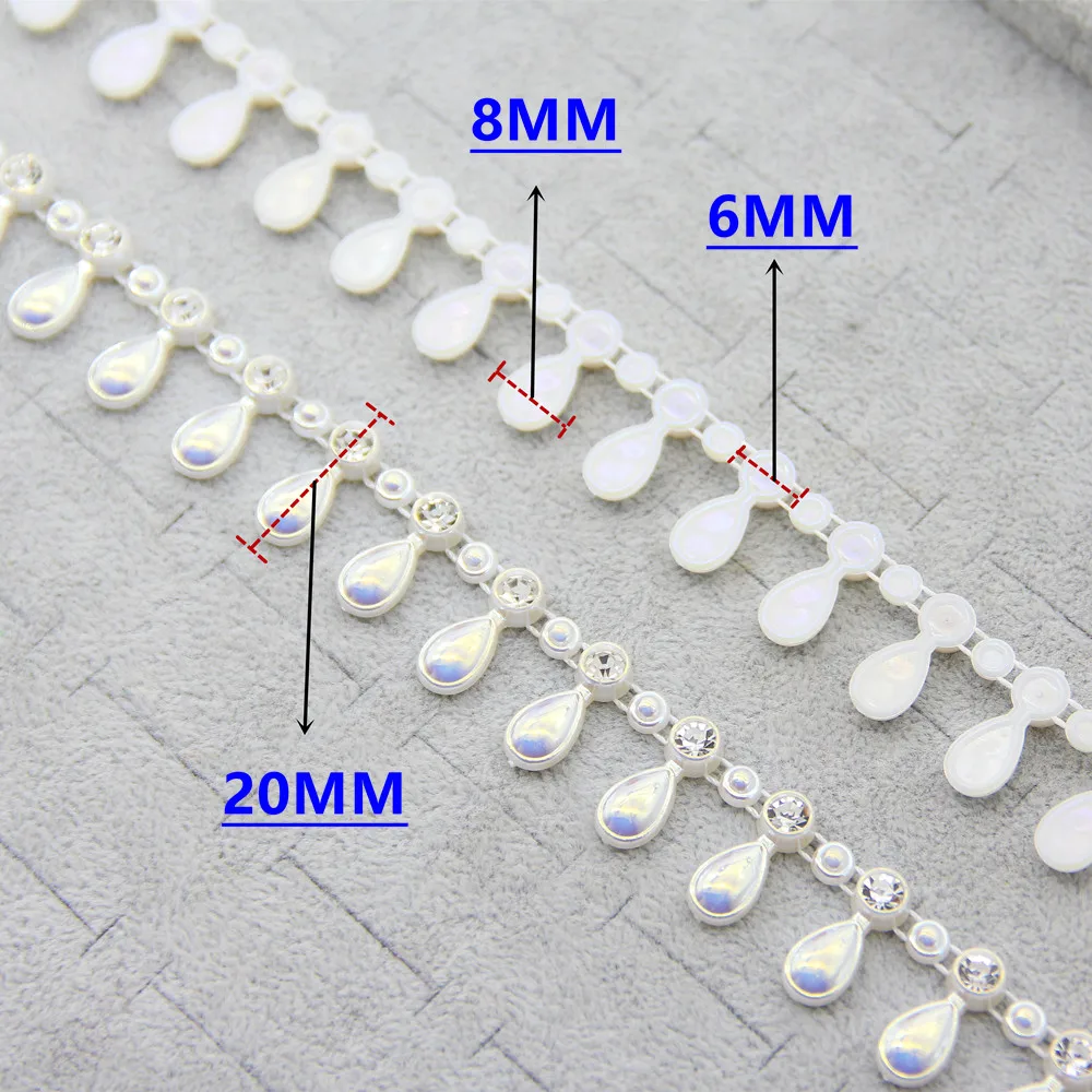 Цепочка из бусин с имитацией под жемчуг 1 метр украшение для вечеривечерние