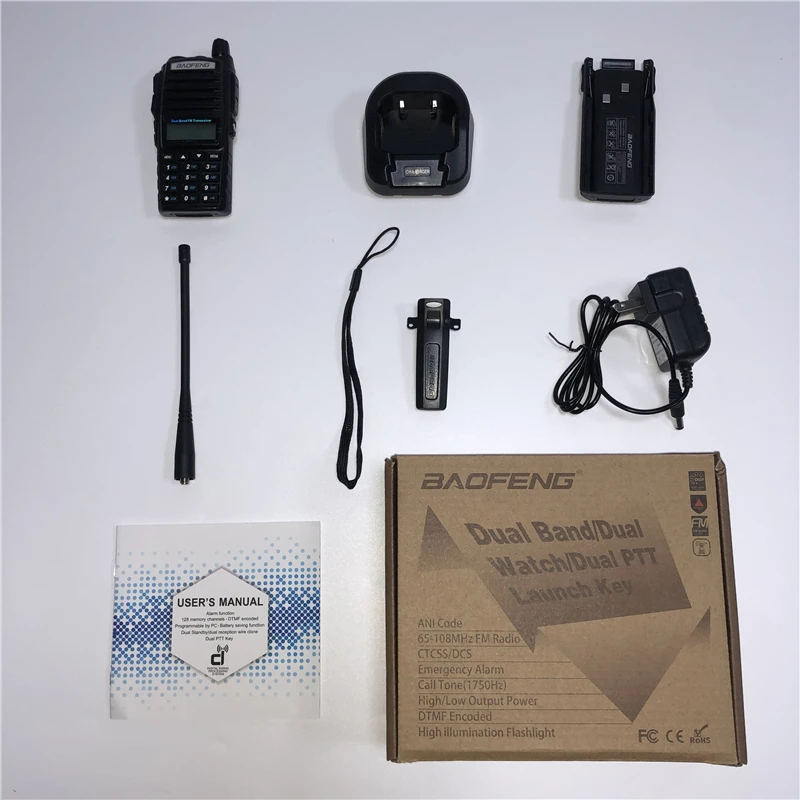 100% Оригинальный Портативный двухстороннее радио BAOFENG BF UV82 8 Вт Мощный двойной PTT