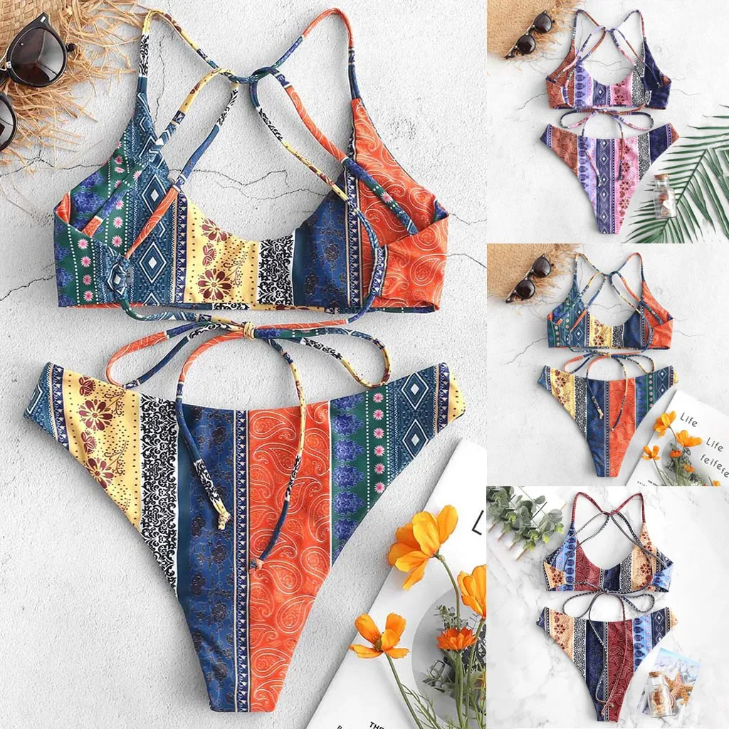 Вы не можете нажать и посмотреть? Женский сексуальный купальный костюм тройка с