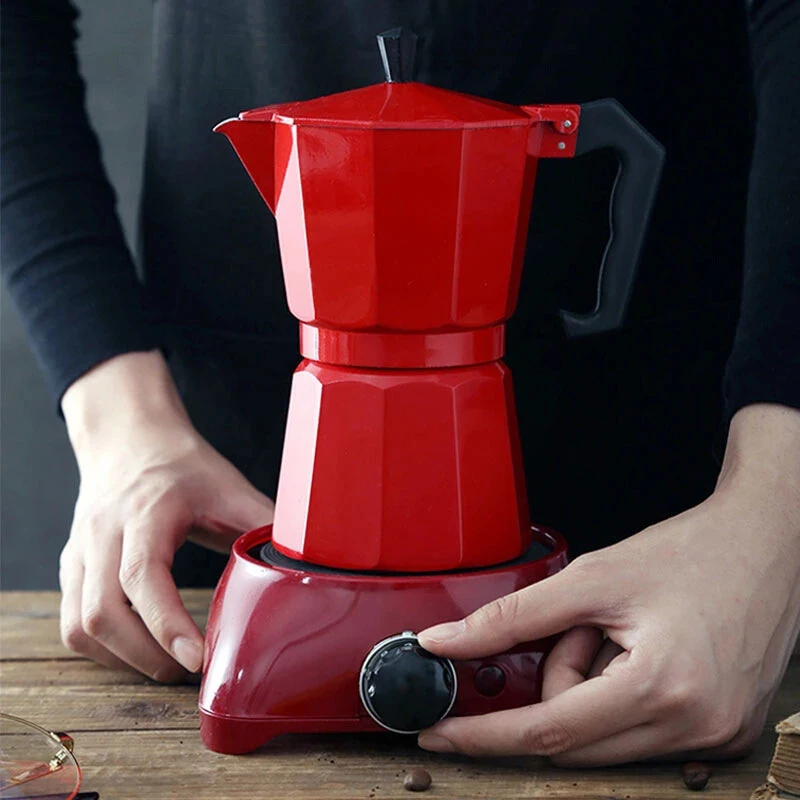 Алюминиевая Кофеварка GURET для приготовления Моки матовый текстурированный