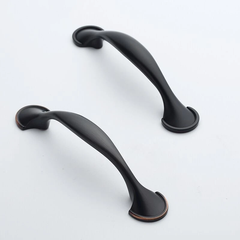 Новая мебельная ручка для шкафа с ящиками, металлическая, цвета черный хром никель, для кухонного шкафа, двери шкафа, комода и шкафа.