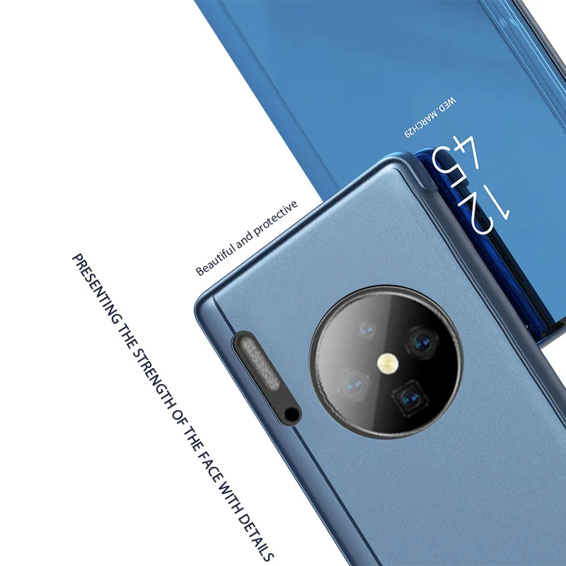 Smart Mirror Flip Phone Case For Huawei P30 P20 P10 Mate 30 20 Pro Lite P 2019 Honor 8X 9X 10 Nova 3 5 5i |