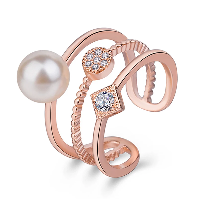 Ослепительное серебряное кольцо с микро инкрустацией из фианита двухрядные