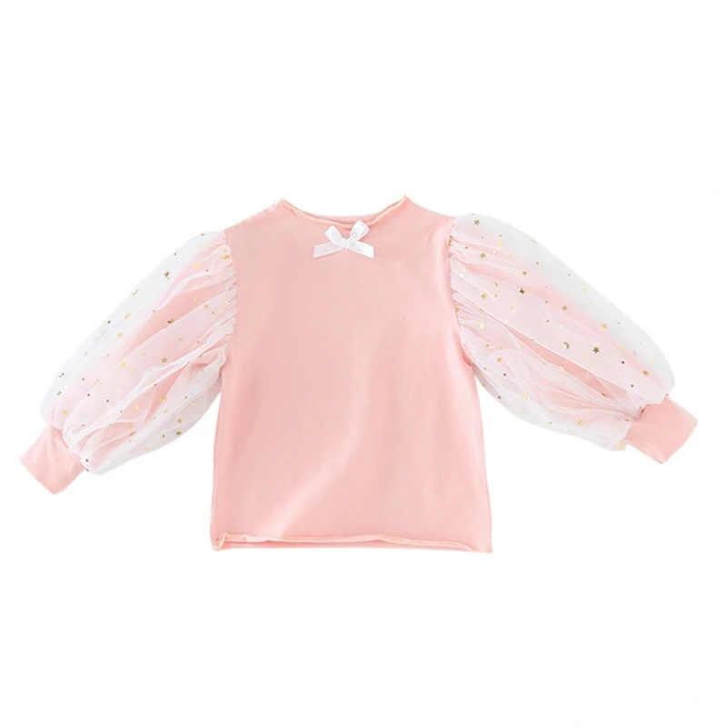 

Kids Baby Girl Tops Cotton Puff Long Sleeve T-Shirt Lovely Princess Baby Clothes Baby Princess T-Shirts