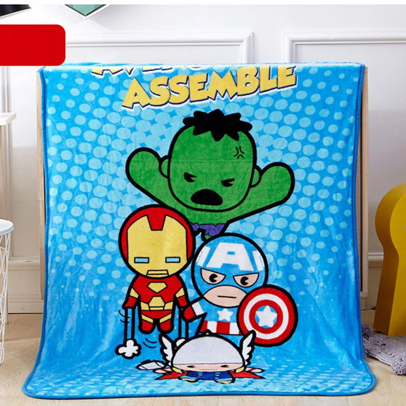 Диснеевских мультфильмов Капитан Америка мстители мягкое фланелевое одеяло