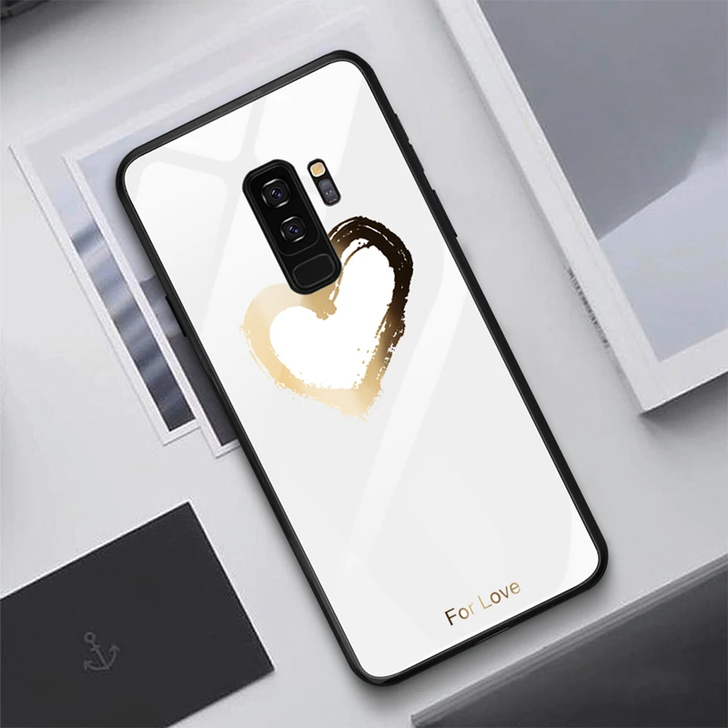 Чехол для телефона из закаленного стекла для Samaung Galaxy S9 S8 Plus Note 8 чехол с узором для Samaung S9 S8 Plus Note 8 чехлы из ТПУ с мягкими краями - Цвет: 03