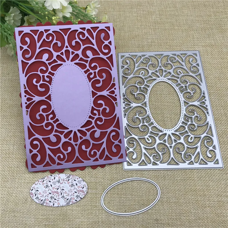 Цветы слой полые металлические прорезной трафарет для окраски DIY Скрапбукинг