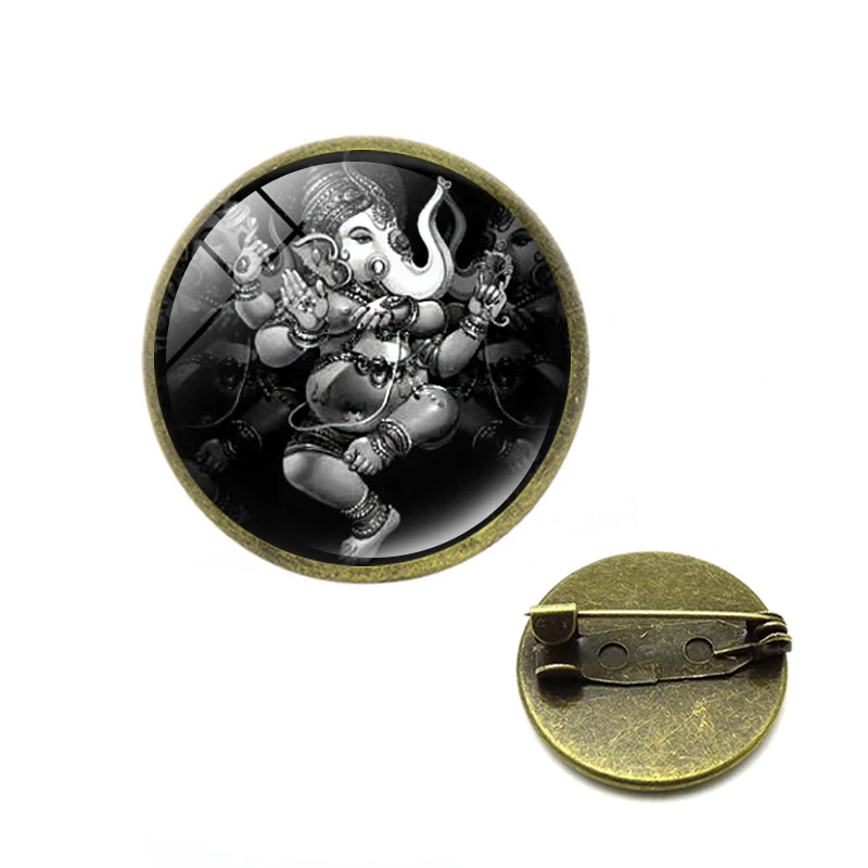 Индийская религия Броши Бог брама Шива ювелирные изделия Вишну стекло булавка с