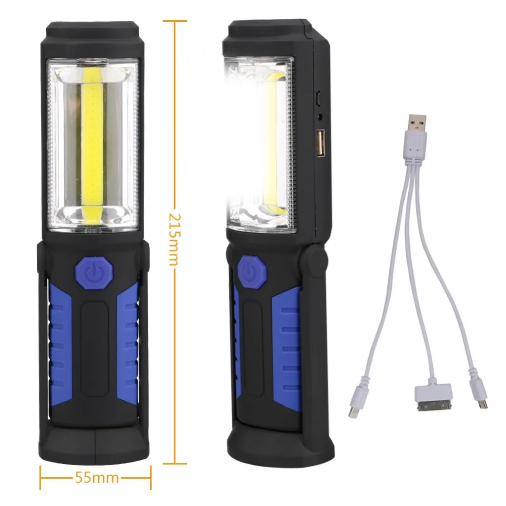 Новый домашний портативный Usb-зарядный Cob-фонарик