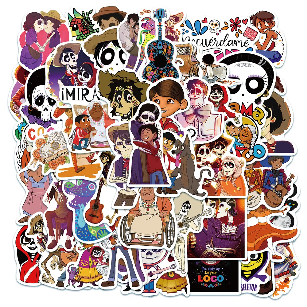 

10/30/50PCS Disney Animation Coco Graffiti Stickers Decal Phone Laptop Luggage Skateboard Car Cool Cartoon Sticker For Kids Toys