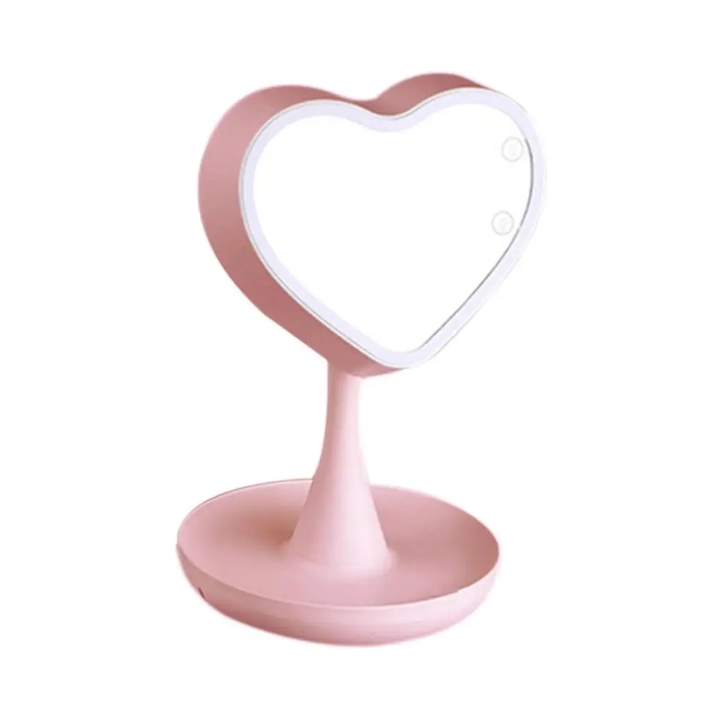 

2 In 1 USB LED Cosmetic Mirror Dazzle Color Touch Screen LED Lamp Mirror Bedroom Bedside Lamp Colorful Table Lamp Mirror