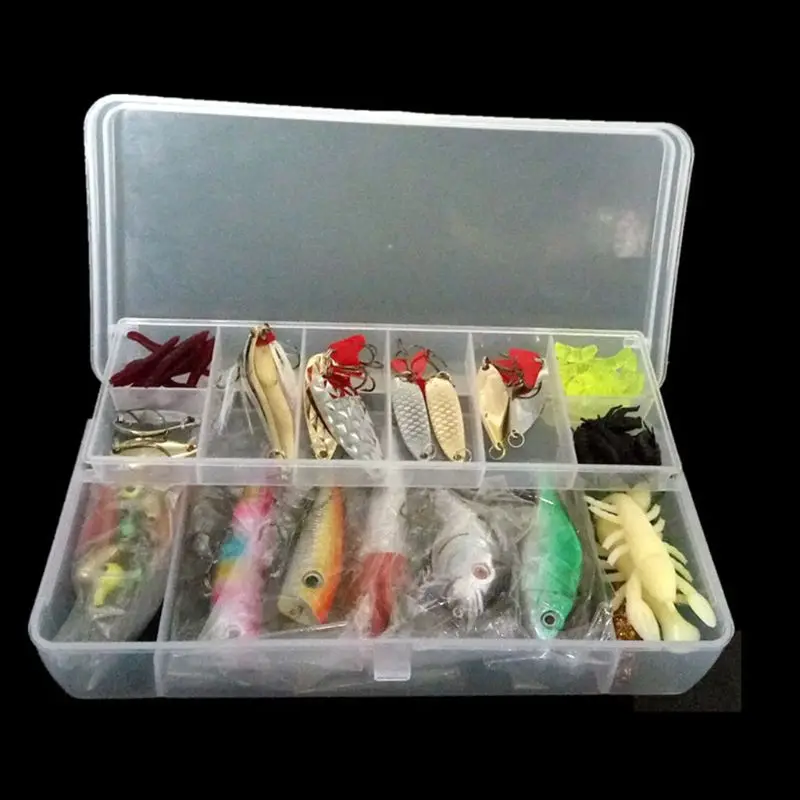 

108 Pcs Bionic Fake Fishing Lure Set Soft Plastic Lure Hard High-carbon Steel 24BD