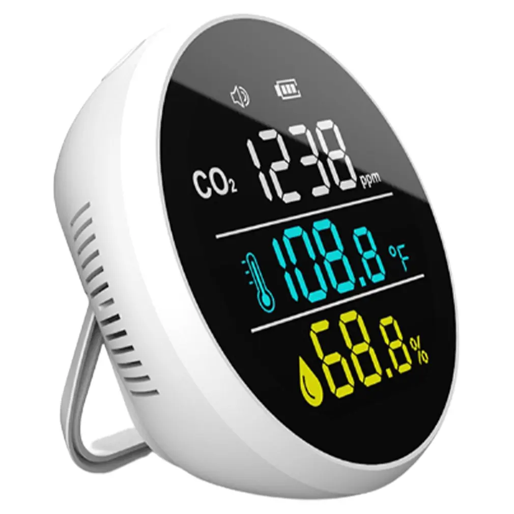 Medidor de Sensor Qualidade do ar Detector Dióxido Carbono Analisador Gás Medidor Umidade Temperatura Pm2.5 Pm10 Co2