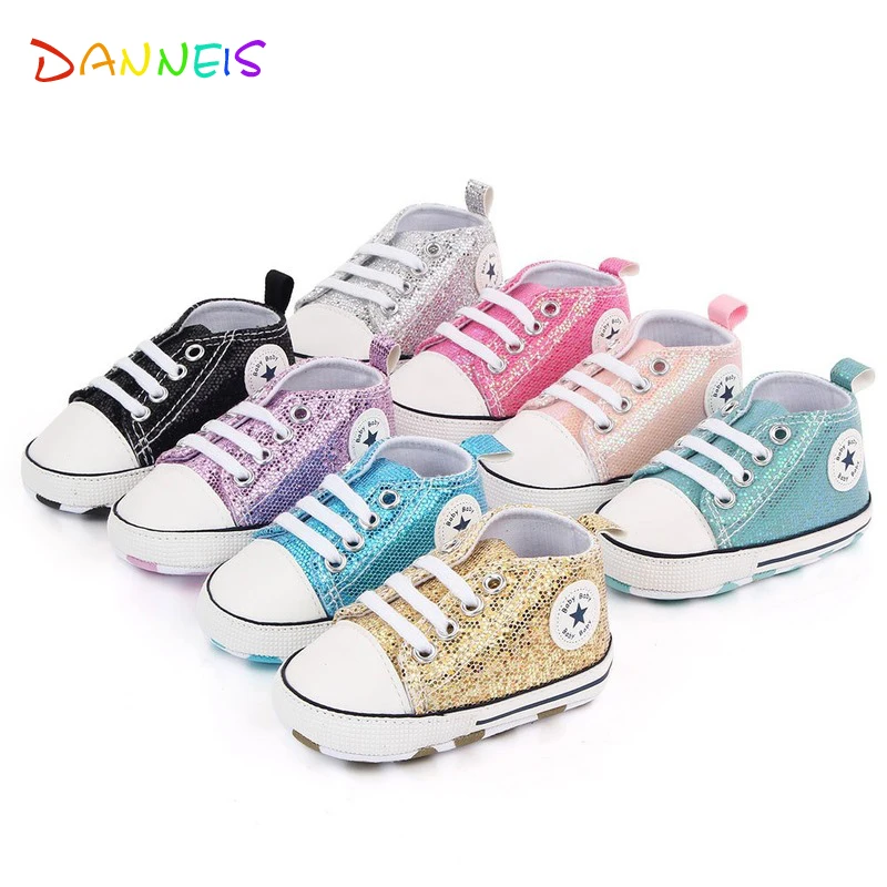 

Shiny Upper Baby Shoes Moccasins Soft Sole Infant Girls Boys Sports Shoes Toddlers First Walkers 2020 Newborn Baby Prewalkers