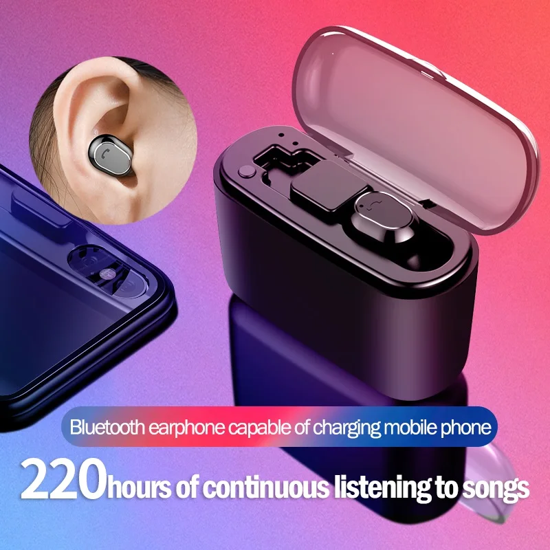 Bluetooth наушники беспроводные TWS стерео спортивные водонепроницаемые для вождения