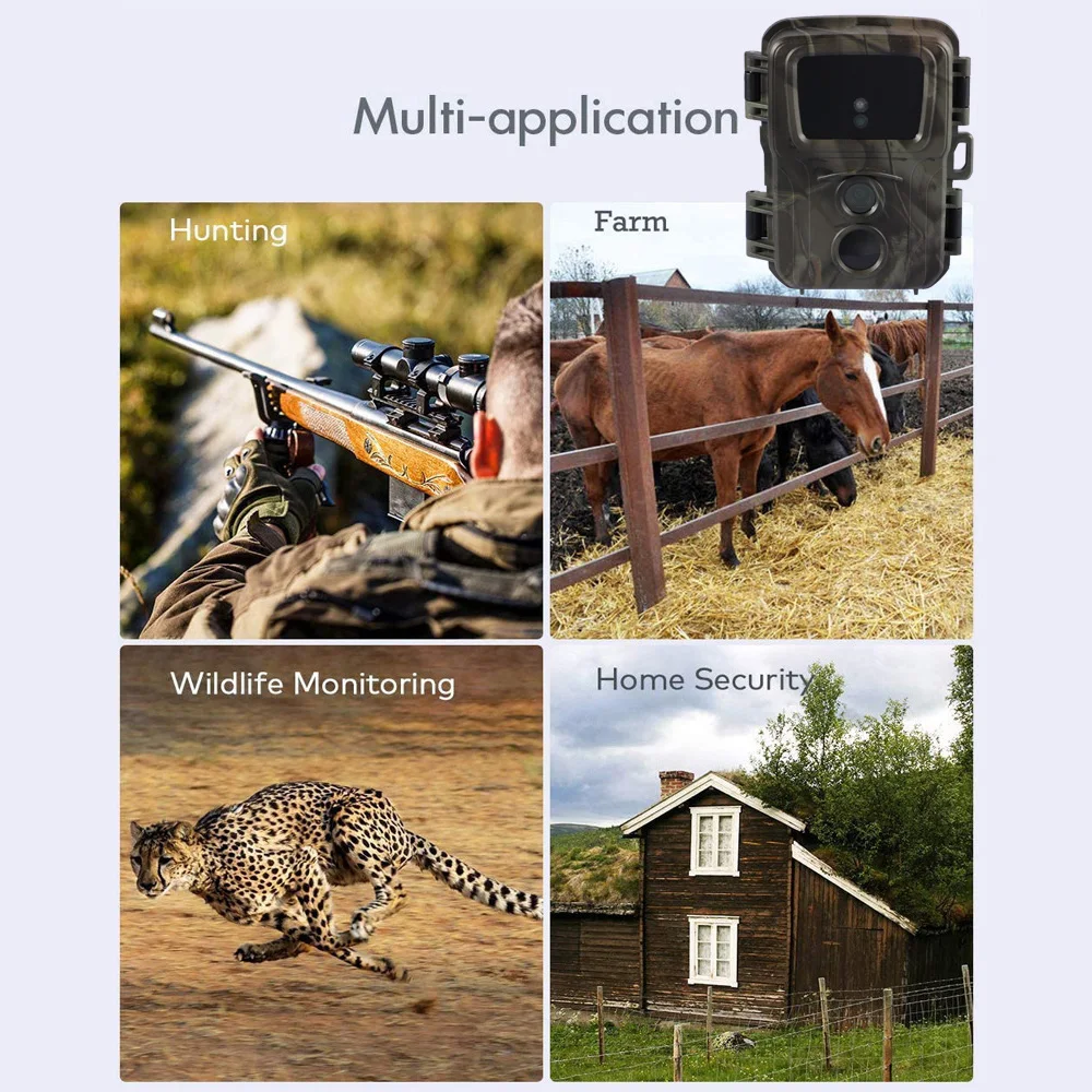 

Mini Hunting Camera 20MP 1080P Wildlife Trail Cameras Wild Hunter Cam Mini600 Photo Trap Surveillance Tracking