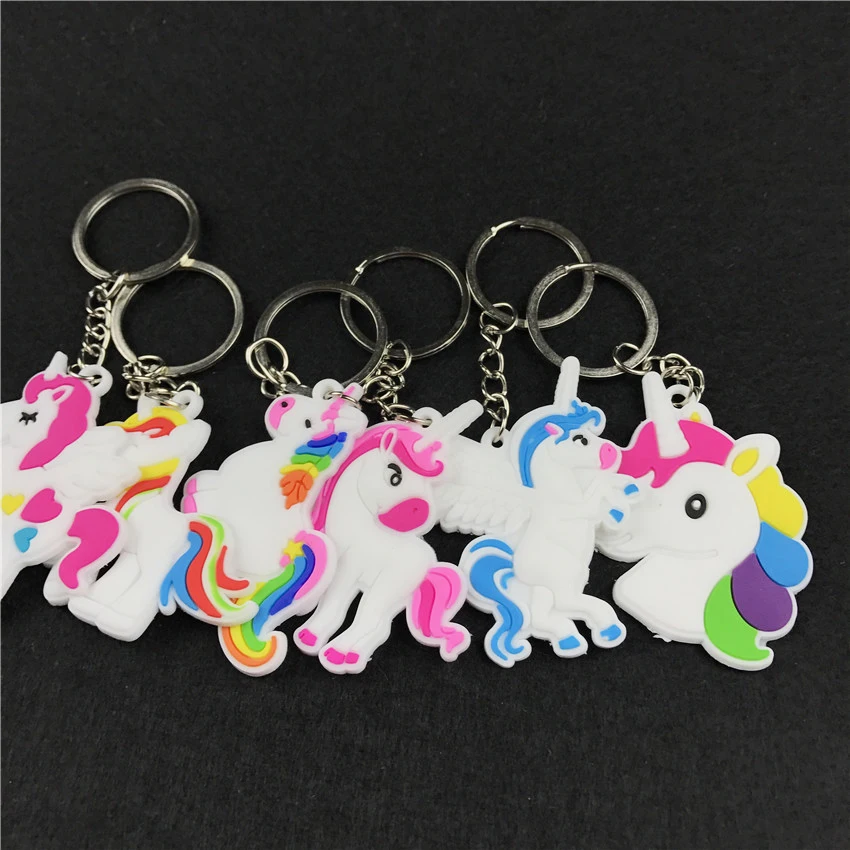 5 шт. милые ПВХ одноцветные брелки для ключей вечерние украшения на день рождения