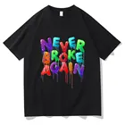 Футболка Мужскаяженская с коротким рукавом, модная рубашка в стиле хип-хоп, топ в стиле Харадзюку, с принтом шрифтов, в Корейском стиле