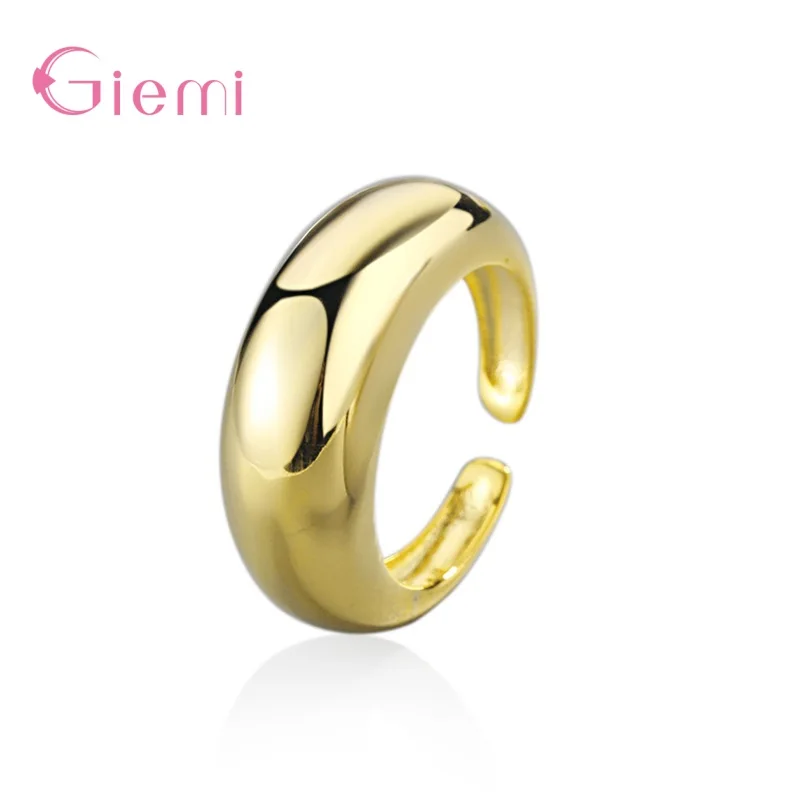 

Adjustable Gold Wedding Engagement Rings For Women Girls 925 Sterling Silver Design Fashion Jewelry Wholesale