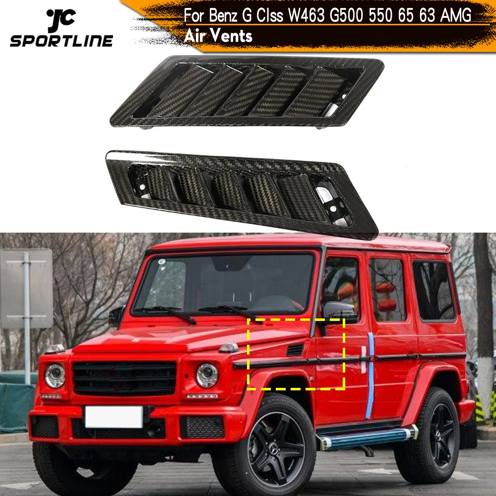 

Car Side Air Vents Flow Outlet Fender for Mercedes-Benz G CLASS W463 G500 G5550 G55 G63 G65 AMG 2004 - 2018 Real Carbon Fiber