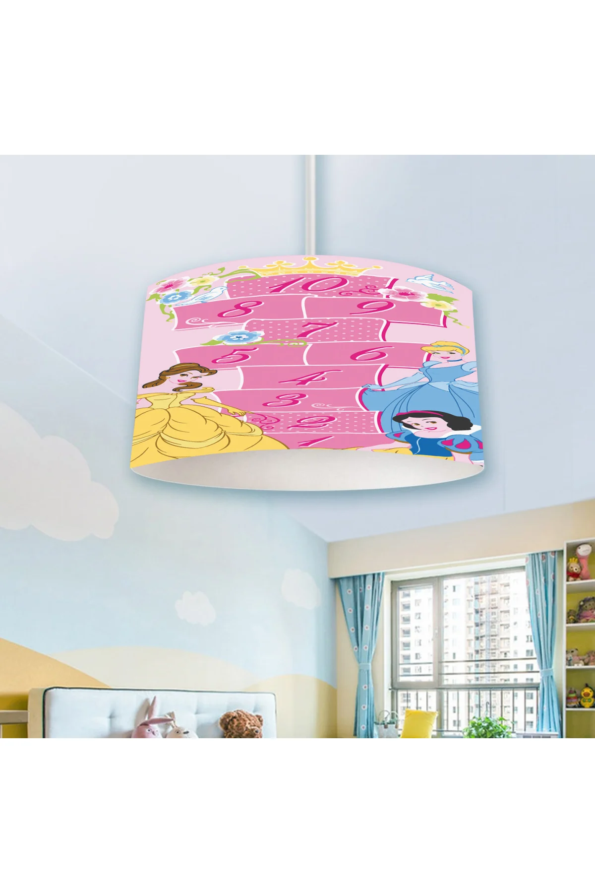 Хлопковая люстра Kiparis в стиле принцессы для детской комнаты 30 см | Освещение